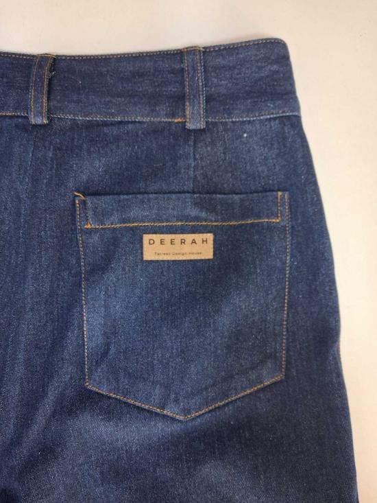  Deerah 데님 팬츠 디라 자수 와이드 레그 진 데님 - OTHER BRANDS