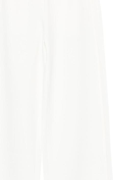  엠포리오 아르마니 스트레이트 팬츠 화이트 코튼 팬츠 - EMPORIO ARMANI