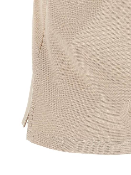  몽클레어 반팔 티셔츠 몽클레르 로고 패치 폴로 셔츠 베이지 - MONCLER