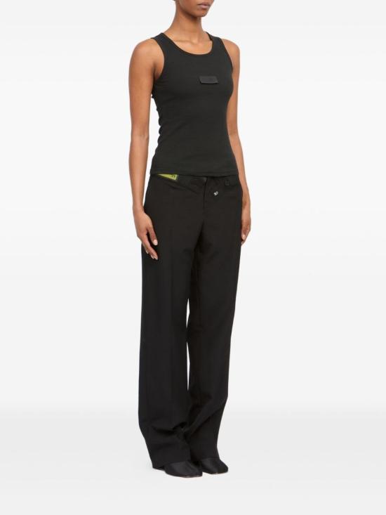  MM6 메종마르지엘라 민소매 티셔츠 Mm6 메종 마르지엘라 로고 코튼 탱크탑 블랙 - MM6 MAISON MARGIELA