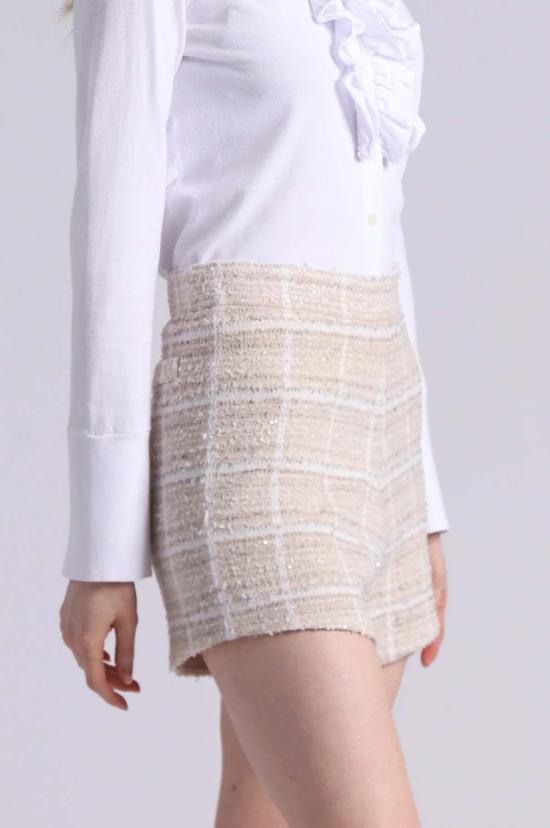  미니 로즈 숏팬츠 스파클 트위드 쇼츠 브라운 슈가 콤보 - MINNIE ROSE