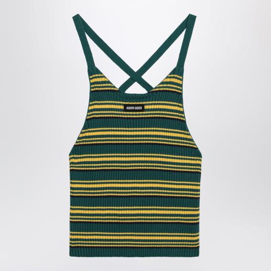 26SS 미우미우 민소매 티셔츠 MMV345OOO185J Green