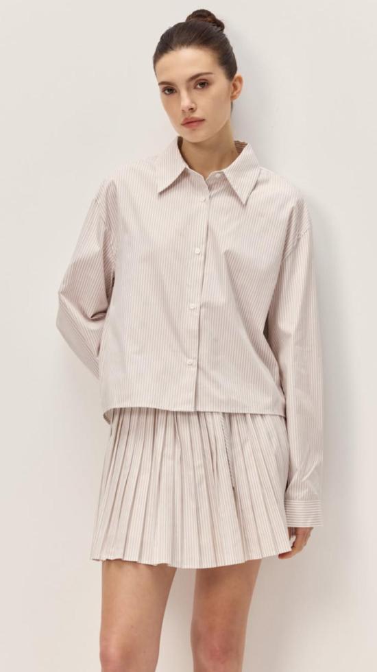  elodie 숏 스커트 Elodie Danika 미니 스커트 토프 스트라이프 - OTHER BRANDS