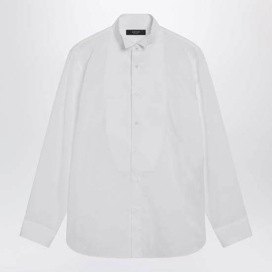 26SS 구찌 라이트 샴브레이 코튼 셔츠 864128ZAUP0 White