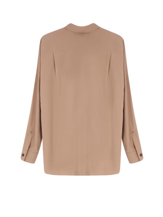  막스마라 탑 막스 마라 멕시암 실크 셔츠 브라운 - MAX MARA