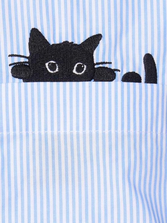  폴 스미스 탑 PS 바이  자수 셔츠 (블루) - PAUL SMITH