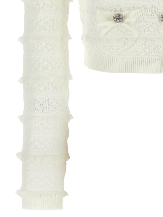  셀프 포트레이트 가디건 포인트엘 디아망테 카디건 화이트 - SELF PORTRAIT