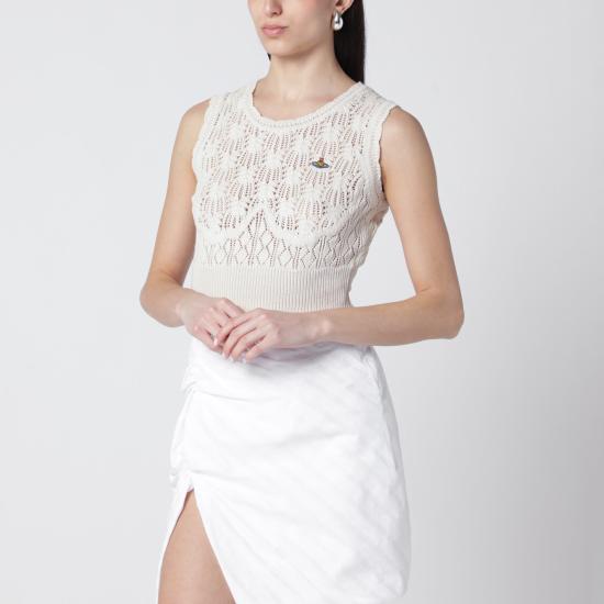 26SS 비비안웨스트우드 민소매 티셔츠 1803007RY004S Beige