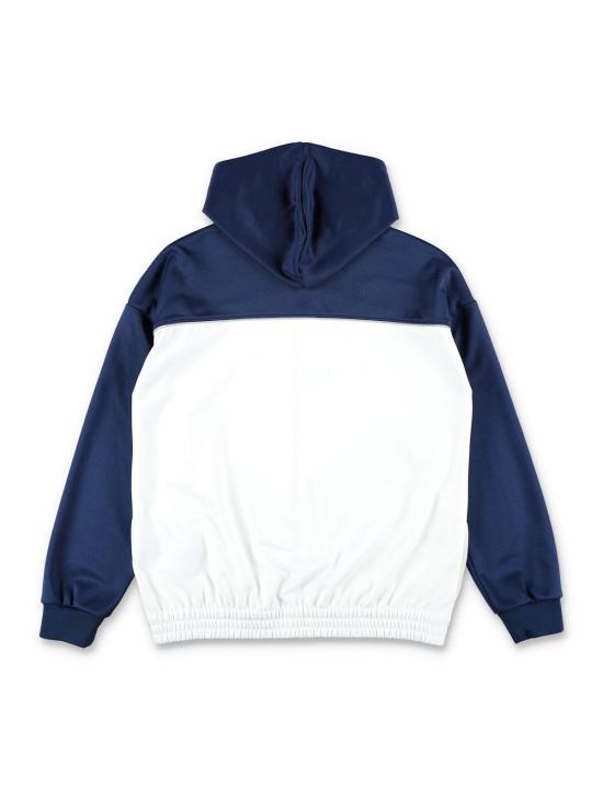  [키즈] 구찌 자켓 키즈 바이컬러 테크니컬 저지 후드 재킷 (선라이트/프러시안 블루) - GUCCI