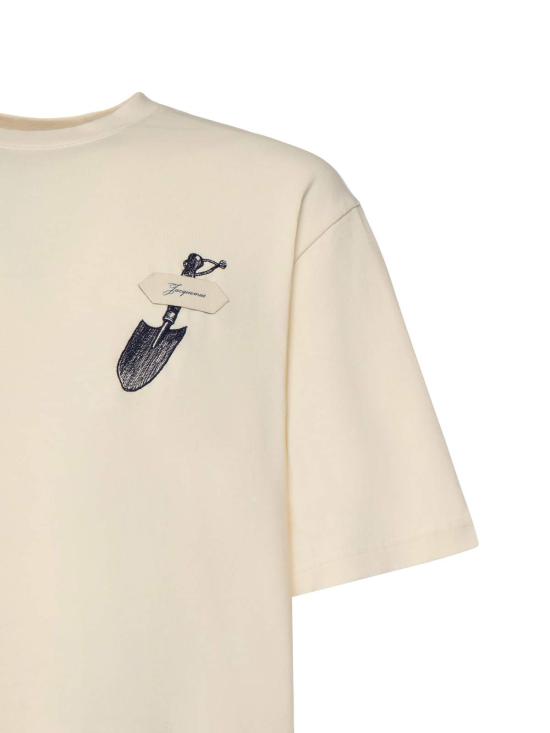  자크뮈스 반팔 티셔츠 Jacquemus Le 티셔츠 Pelle Tee 베이지 - JACQUEMUS