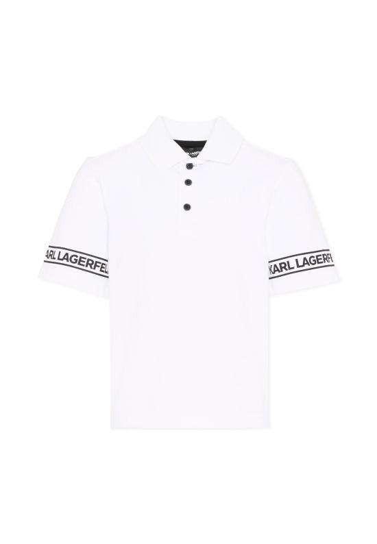 26SS [키즈] 칼라거펠트 폴로 셔츠 Z31099 10P WHITE