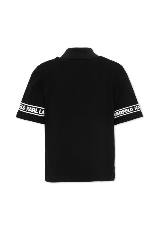 26SS [키즈] 칼라거펠트 폴로 셔츠 Z31099 09B BLACK - KARL LAGERFELD