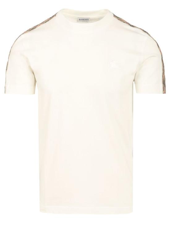  버버리 반팔 티셔츠 체크 티셔츠 화이트