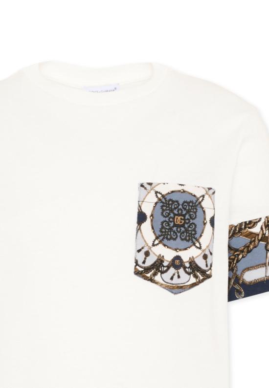 26SS [키즈] 돌체앤가바나 티셔츠 L4JTJV II7JW HT5XB WHITE - DOLCE & GABBANA