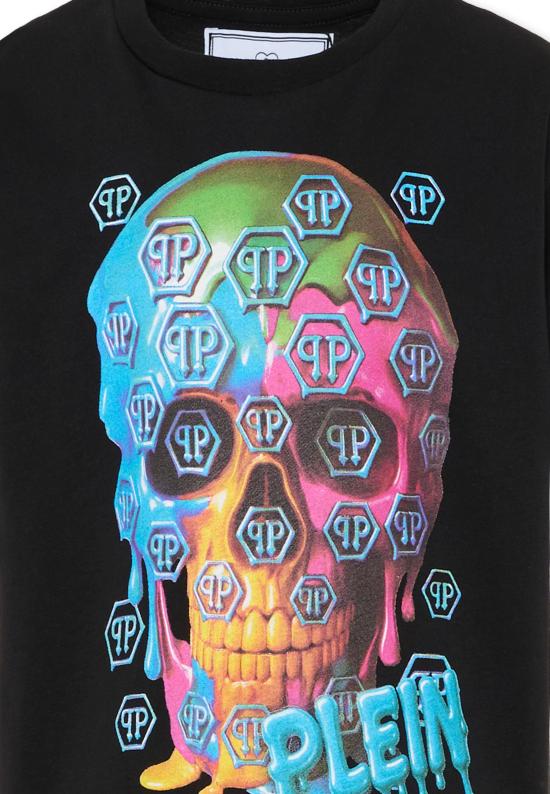 26SS [키즈] 필립 플레인 티셔츠 S6PHJBTH246 110 BLACK - PHILIPP PLEIN