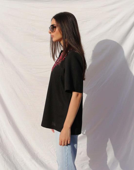  Deerah 반팔 티셔츠 디라 팔라히 손자수 린넨 셔츠 - OTHER BRANDS