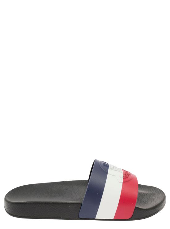 26SS 몽클레어 바실 러버 슬라이드 4C0003001A49998 Blu