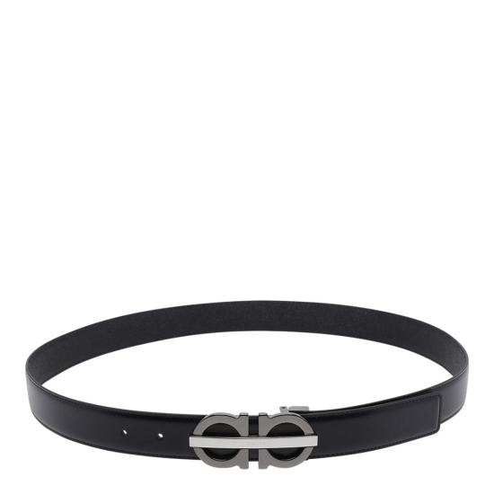  살바토레 페라가모 가죽 벨트 페라가모 양면 조절 가능 간치니  블랙