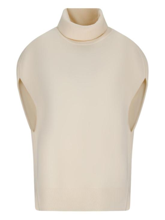  토템 터틀넥 울 베스트 화이트