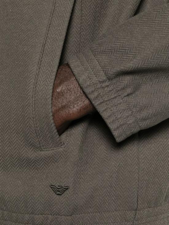  엠포리오 아르마니 긴팔 티셔츠 지퍼 스웨트셔츠 그레이 - EMPORIO ARMANI