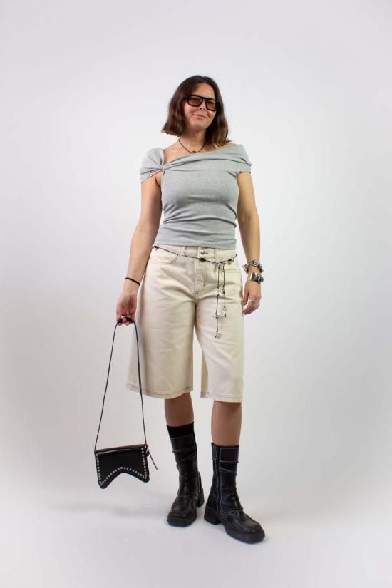  호스비에르그 데님 숏팬츠 브리 쇼츠 - HOSBJERG