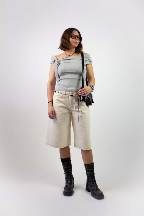  호스비에르그 데님 숏팬츠 브리 쇼츠 - HOSBJERG