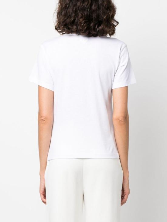  엠포리오 아르마니 반팔 티셔츠 로고 코튼 티셔츠 화이트 - EMPORIO ARMANI