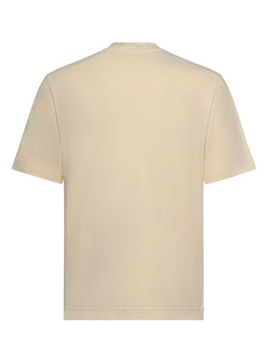  자크뮈스 반팔 티셔츠 로고 코튼 티셔츠 베이지 - JACQUEMUS
