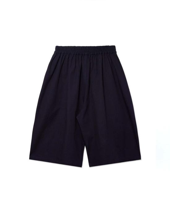  세이지 네이션 숏팬츠 인디고 코튼 립스톱 오버사이즈 롱 팩터 쇼츠 - SAGE NATION