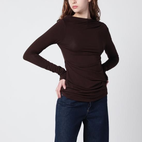 26SS 엔타이어 스튜디오 긴팔 티셔츠 ESSS26TO02243VI Brown