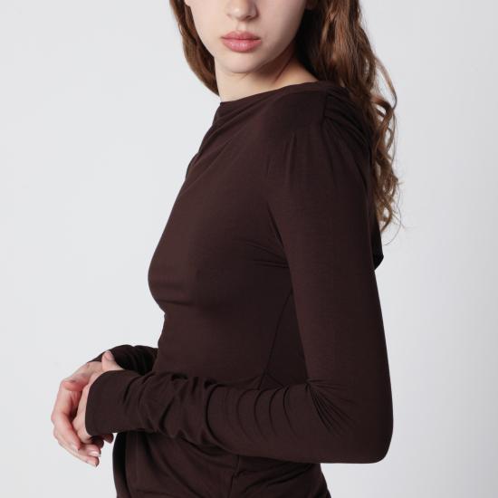 26SS 엔타이어 스튜디오 긴팔 티셔츠 ESSS26TO02243VI Brown - ENTIRE STUDIOS