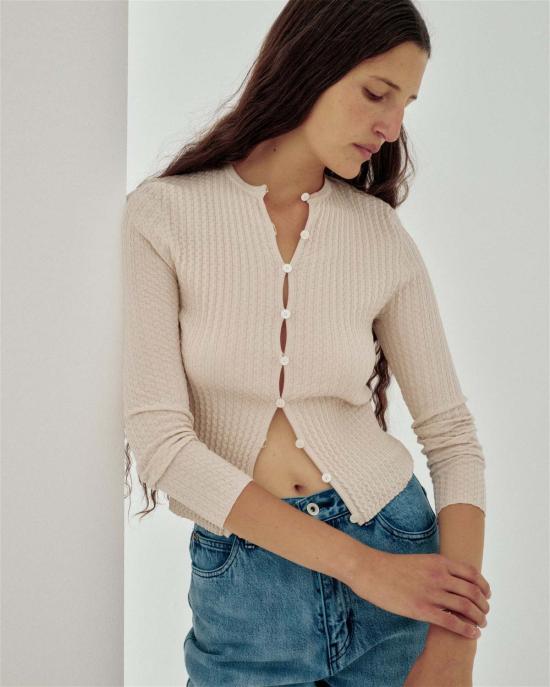  사야카 다비스 뉴욕 가디건 사야카 데이비스 뉴욕 웨이비 립 카디건 - SAYAKA DAVIS NEW YORK