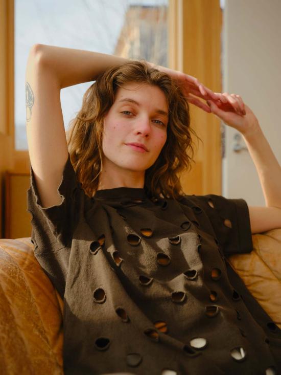  DEGEN 반팔 티셔츠 데겐 코튼 바인드 오프 티 헴록 - OTHER BRANDS