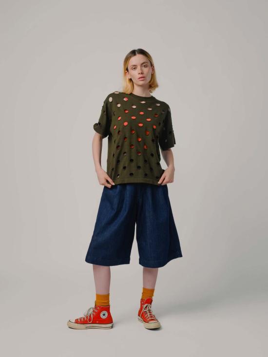  DEGEN 반팔 티셔츠 데겐 코튼 바인드 오프 티 헴록 - OTHER BRANDS