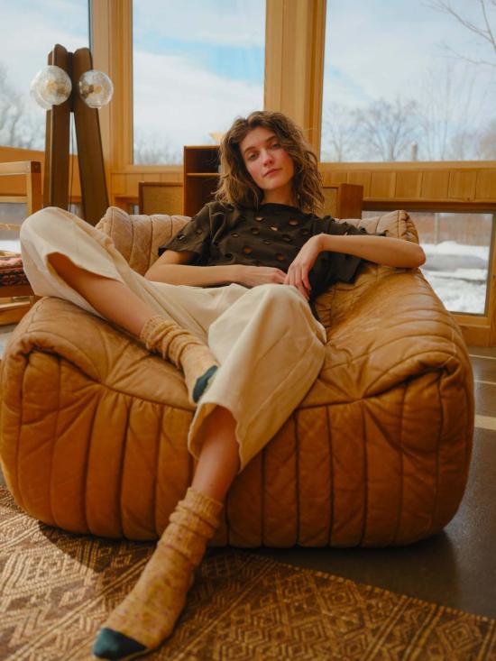  DEGEN 반팔 티셔츠 데겐 코튼 바인드 오프 티 헴록