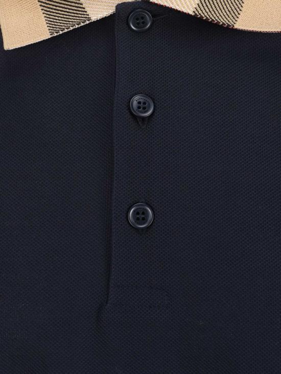  버버리 폴로 티셔츠 폴로 셔츠 블루 - BURBERRY