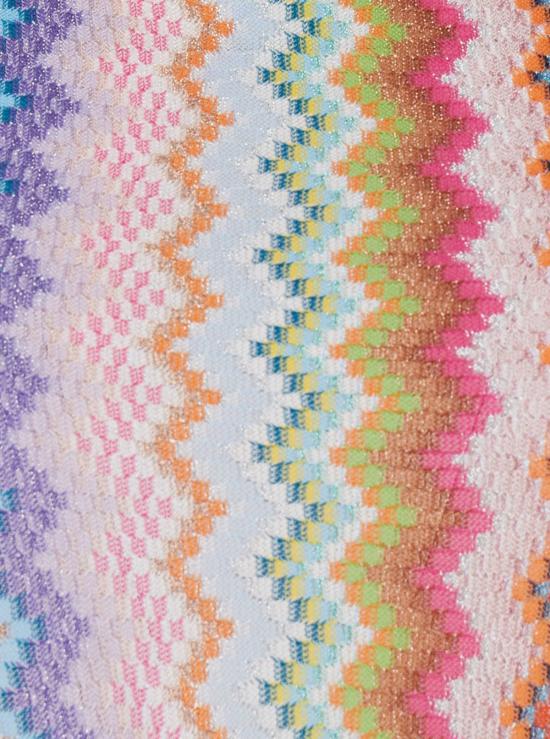  미소니 점프수트 미쏘니 멀티컬러 , 라메 비스코스 소재에 전체적으로 지그재그 패턴이 특징입니다. - MISSONI