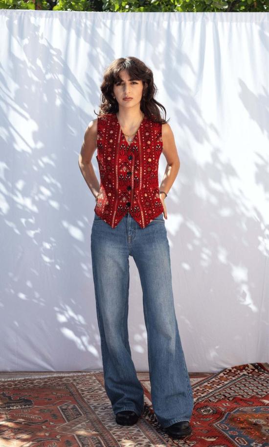  디라 베스트 달라 자수 조끼 - DEERAH