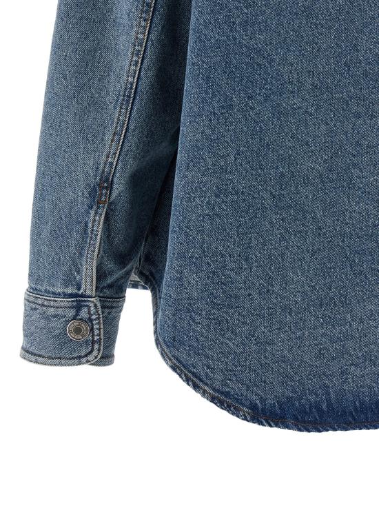 26SS 아미 ADC 코튼 니트 오버셔츠 UJK897DE0046480 Blue - AMI