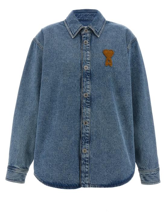 26SS 아미 ADC 코튼 니트 오버셔츠 UJK897DE0046480 Blue