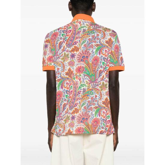  에트로 폴로 티셔츠 스웨터 폴로 셔츠 오렌지 - ETRO