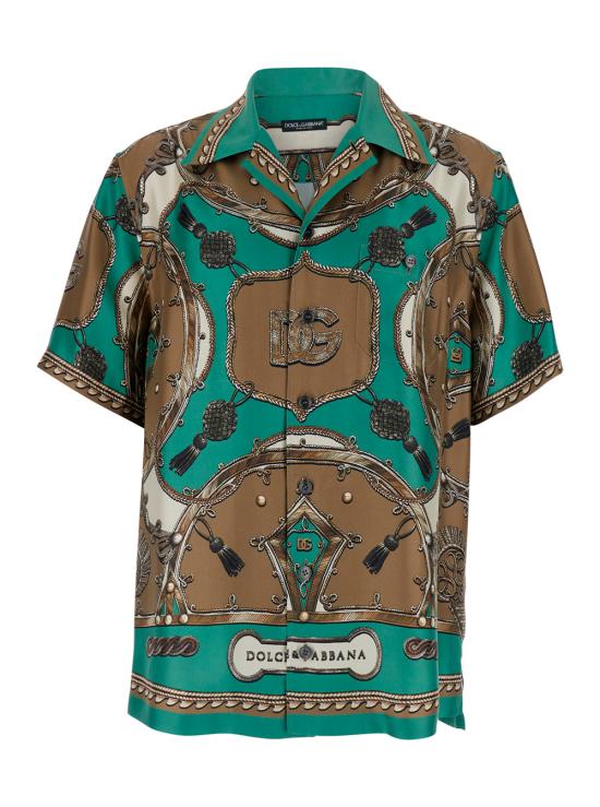 26SS 돌체앤가바나 반팔 셔츠 G5JH9THI12CHV5XH Brown