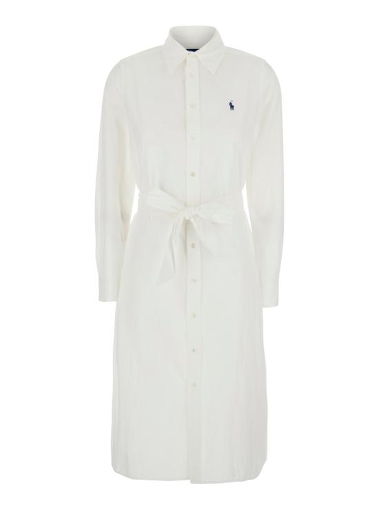 26SS 폴로 랄프로렌 미디 원피스 211B18781001 White