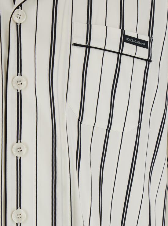 26SS 돌체앤가바나 긴팔 셔츠 G5IF1TFR51GS8051 White black - DOLCE & GABBANA