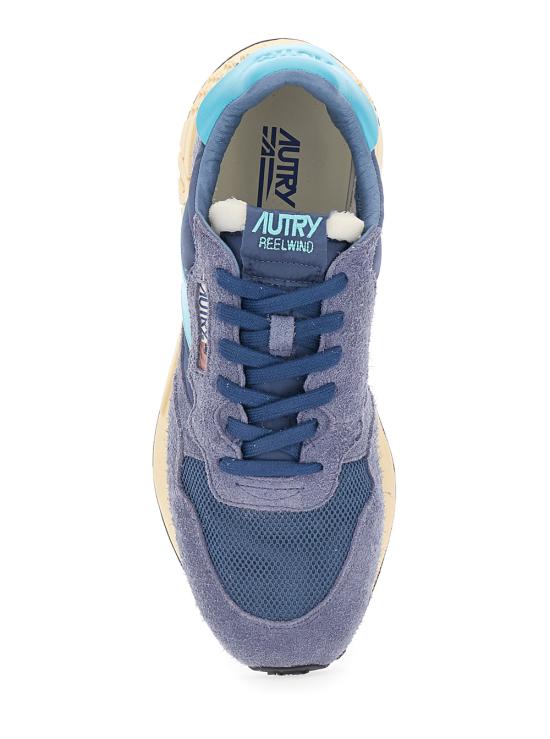 26SS 오트리 릴윈드 로우 나일론 스웨이드 스니커즈 WWLMUT37AGATABLUCUR Blu - AUTRY