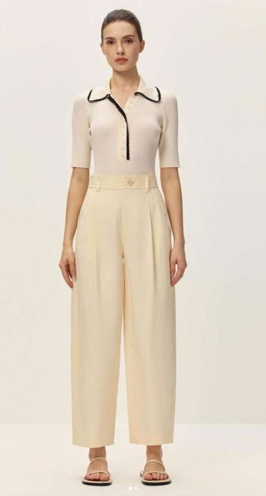  elodie 스트레이트 팬츠 엘로디 카이아 트윌 팬츠 버터크림