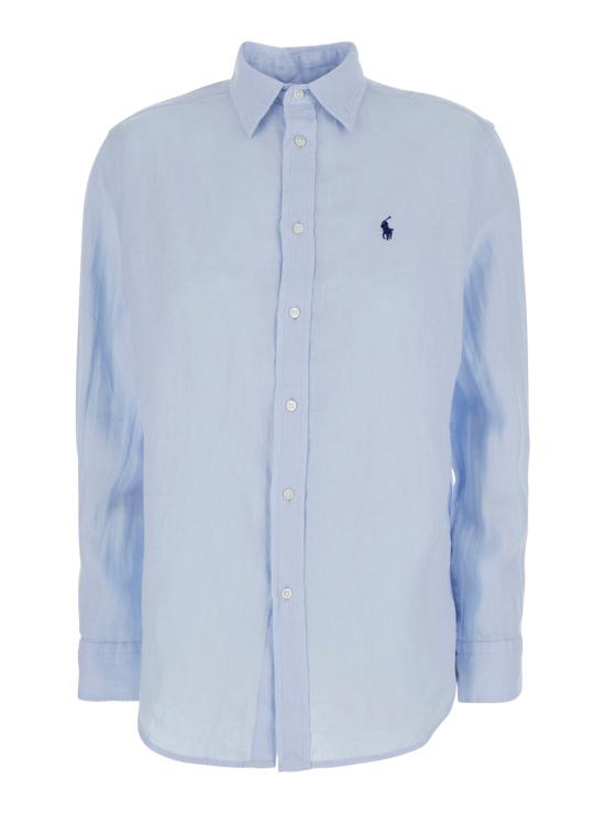 26SS 폴로 랄프로렌 포니 자수 리넨 셔츠 (211970730009) 211970730503 Light blue