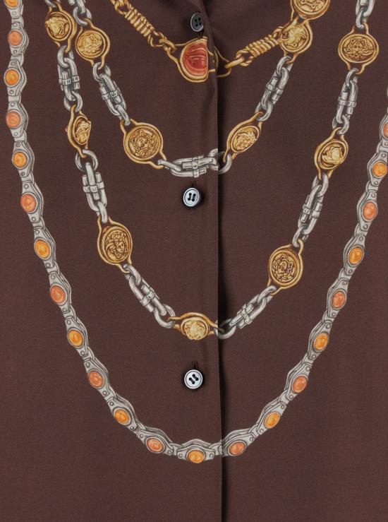26SS 베르사체 블라우스 10242311A179525N940 Brown - VERSACE