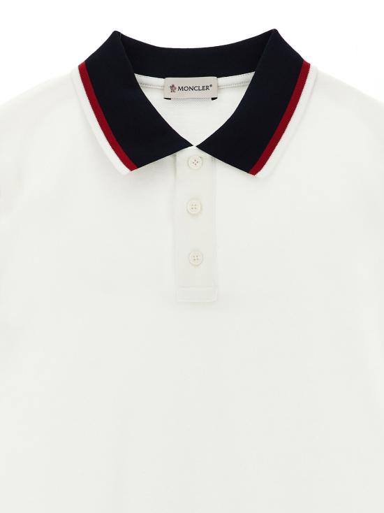  [키즈] 몽클레어 티셔츠 키즈  트리컬러 폴로 셔츠 화이트 - MONCLER