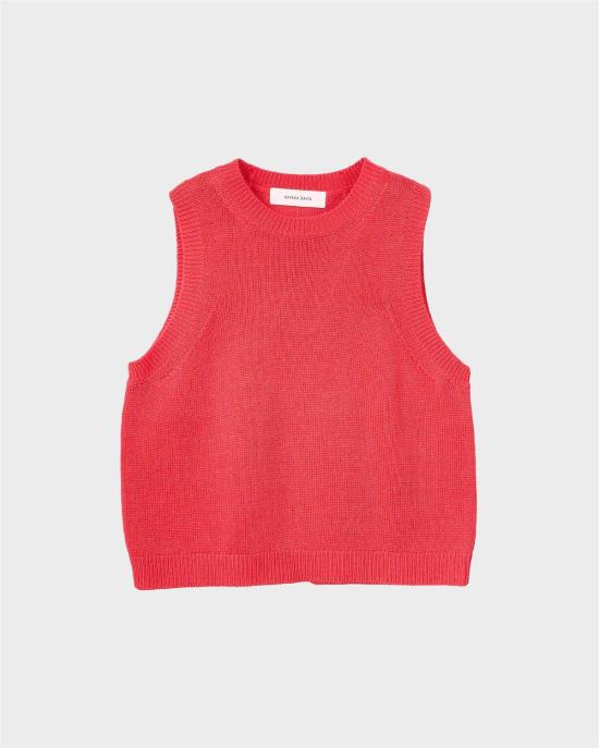  사야카 다비스 뉴욕 민소매 티셔츠 사야카 데이비스 뉴욕 테이프 얀 니트 탱크탑 - SAYAKA DAVIS NEW YORK